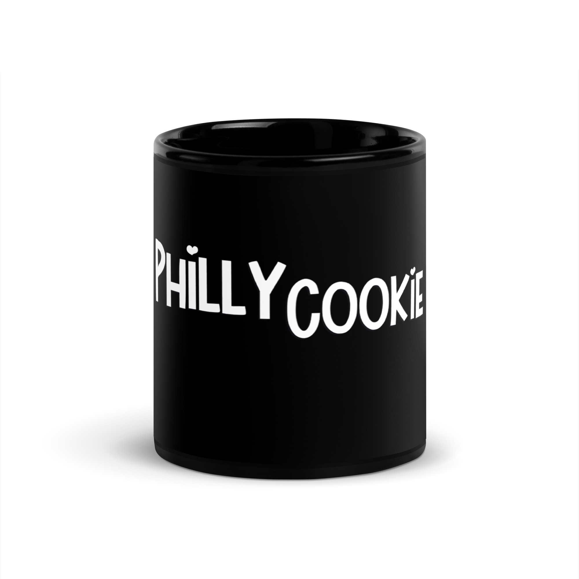 Philly Cookie Co Black Glossy Mug front - Philly Cookie Co. Store