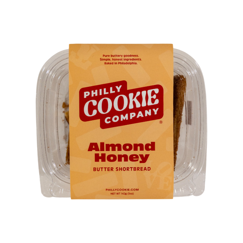 Almond Honey Shortbreads Front - Philly Cookie Co. Store Almond Honey Shortbreads Front
