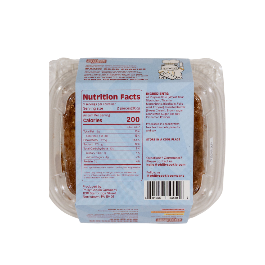 Cinnamon Shortbreads Back - Philly Cookie Co. Store Cinnamon Shortbreads Back