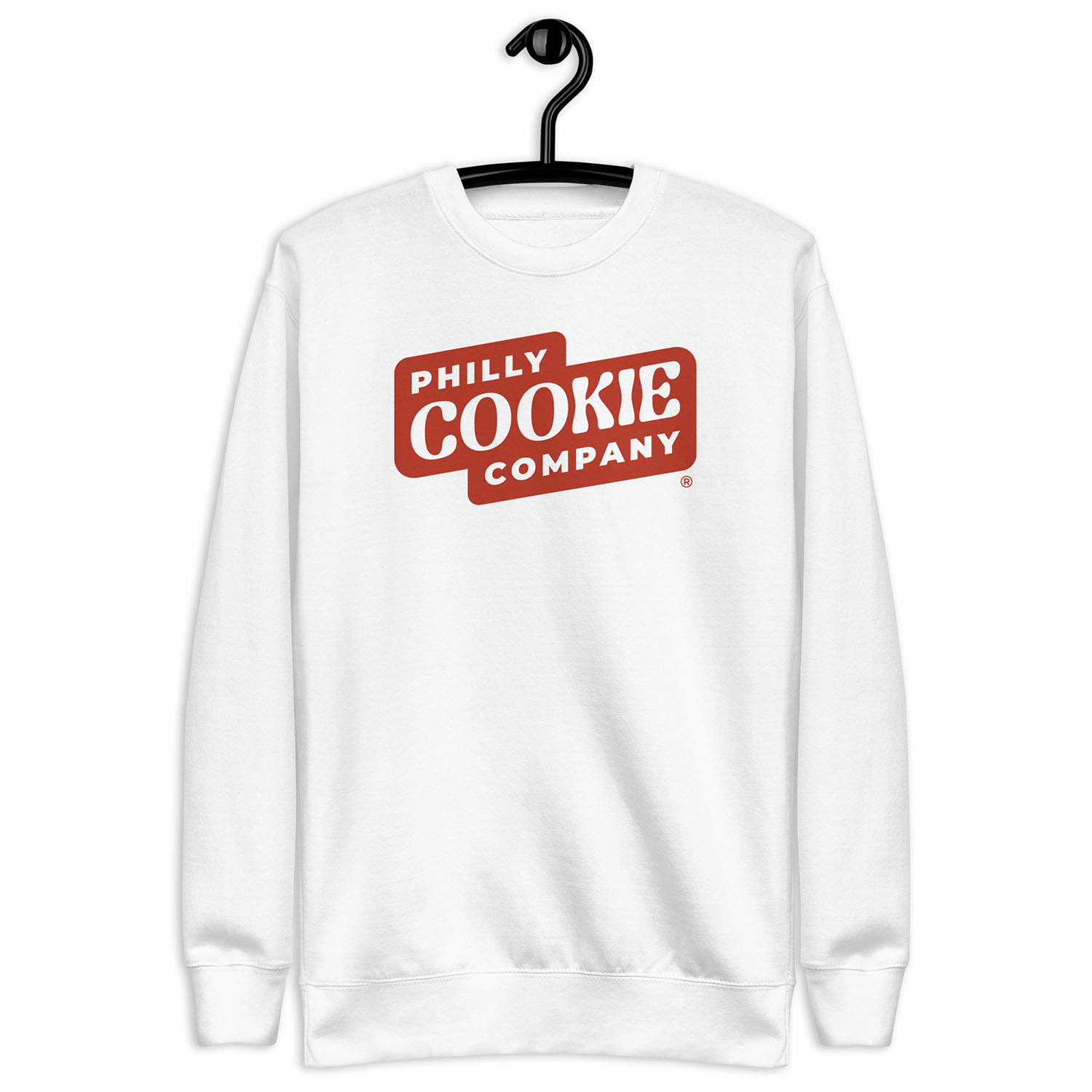 Philly Cookie Company Classic Crewneck Sweatshirt in White - Philly Cookie Co. Store Philly Cookie Company Classic Crewneck Sweatshirt in White