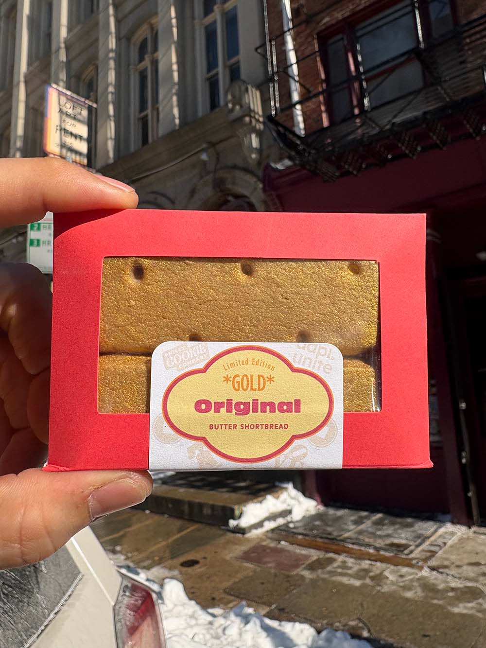 Original Fortune Shortbread with 14k edible gold and a fortune message